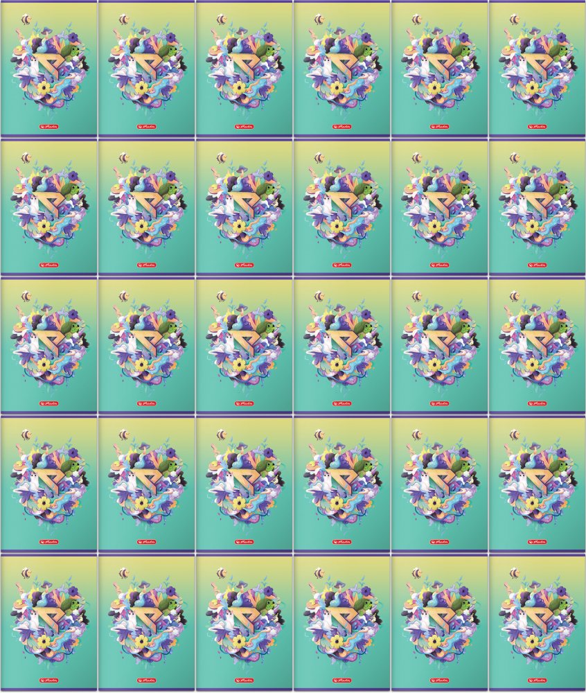 50x Zeszyt w kratkę Ekipa 9581687, A5, 60 kartek, mix wzorów