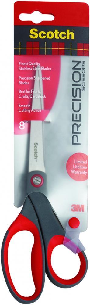 Nożyczki biurowe Scotch, precyzyjne, 20.5cm, czerwono-czarny