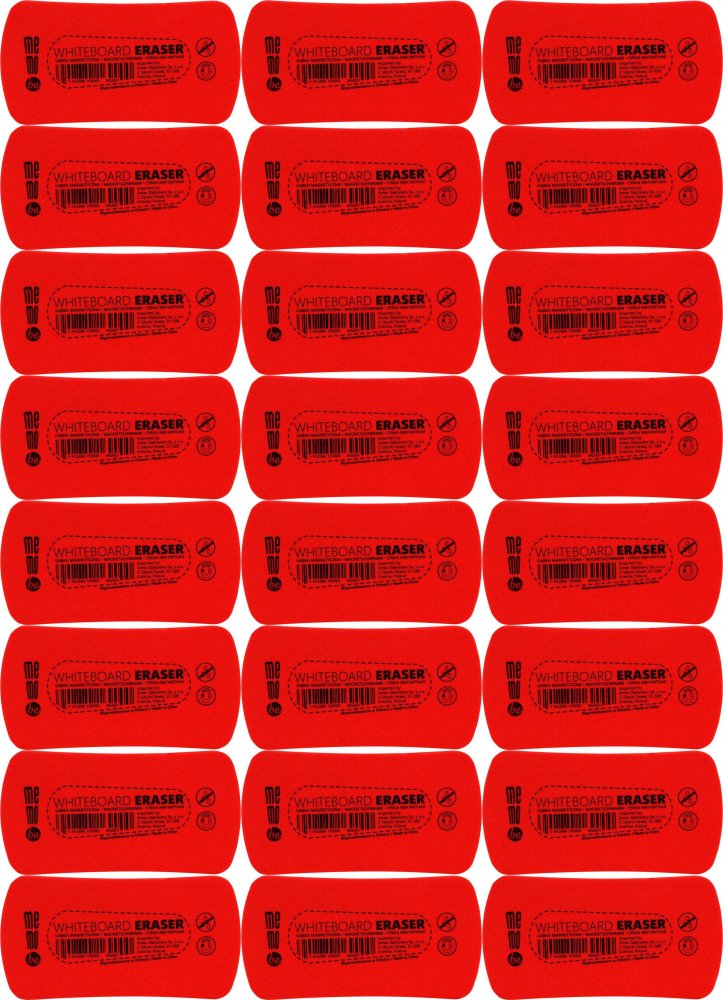 24x Gąbka magnetyczna MemoBe, czerwony