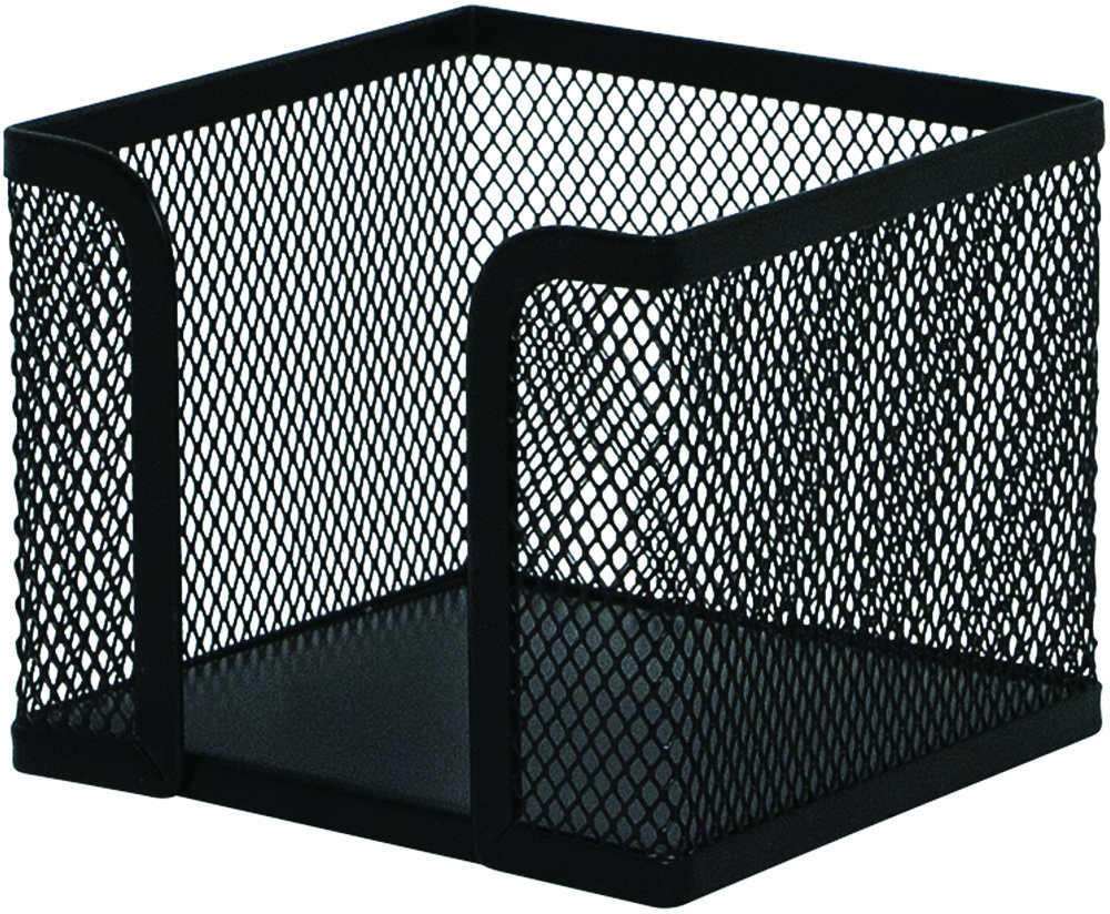 Pojemnik na karteczki Q-connect, Office Set, druciany, 95x80x95mm, czarny