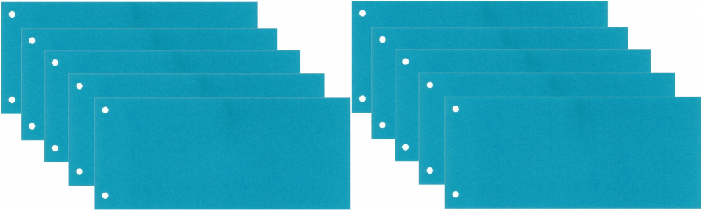 2x Przekładki do segregatora Esselte, kartonowe, 1/3 A4, 100 kart, niebieski