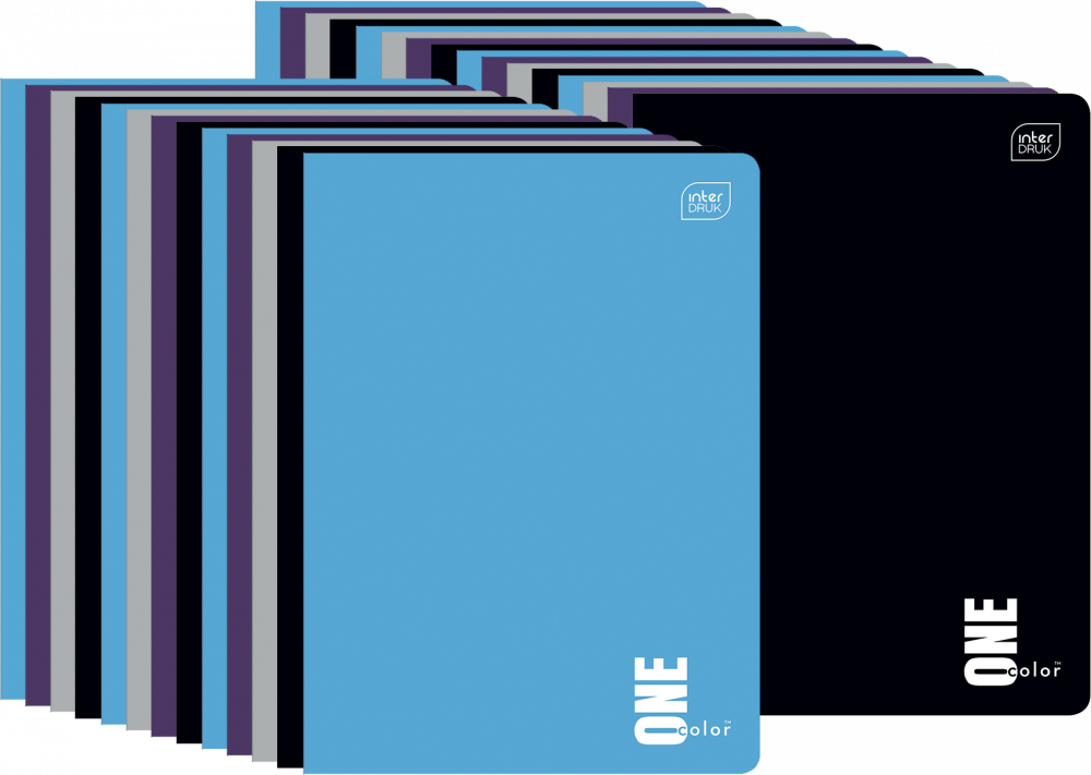 50x Zeszyt w kratkę Interdruk UV One Color, A5, 32 kartki, mix kolorów