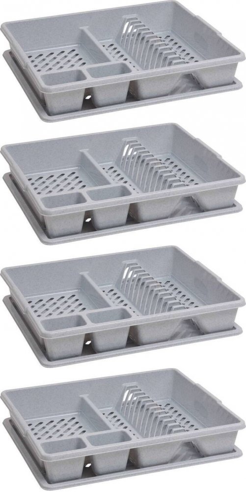 4x Suszarka do naczyń Curver Lux, 450x380x88mm, szary