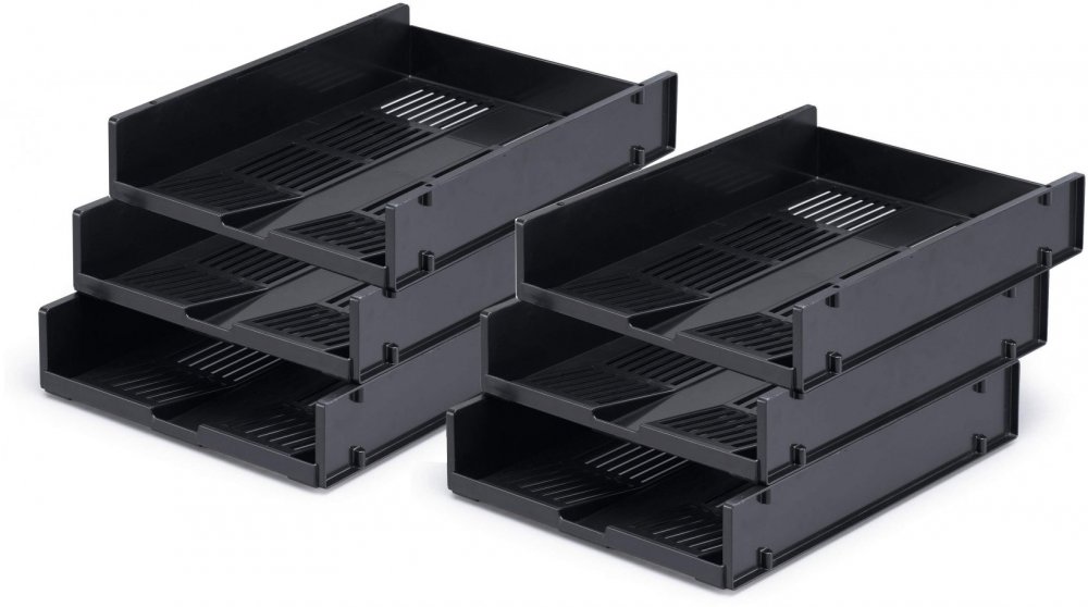 6x Półka na dokumenty Durable Optimo, A4, w pionie, 337x67x255mm, plastikowa, antracytowy