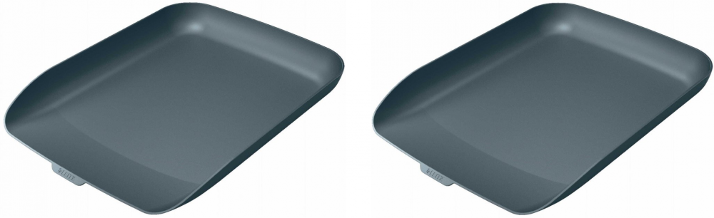2x Półka na dokumenty Leitz Cosy, A4, plastikowa, szary