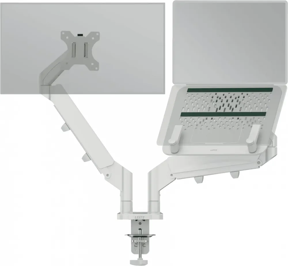 Uchwyt na monitor i laptop Leitz Ergo, jasnoszary