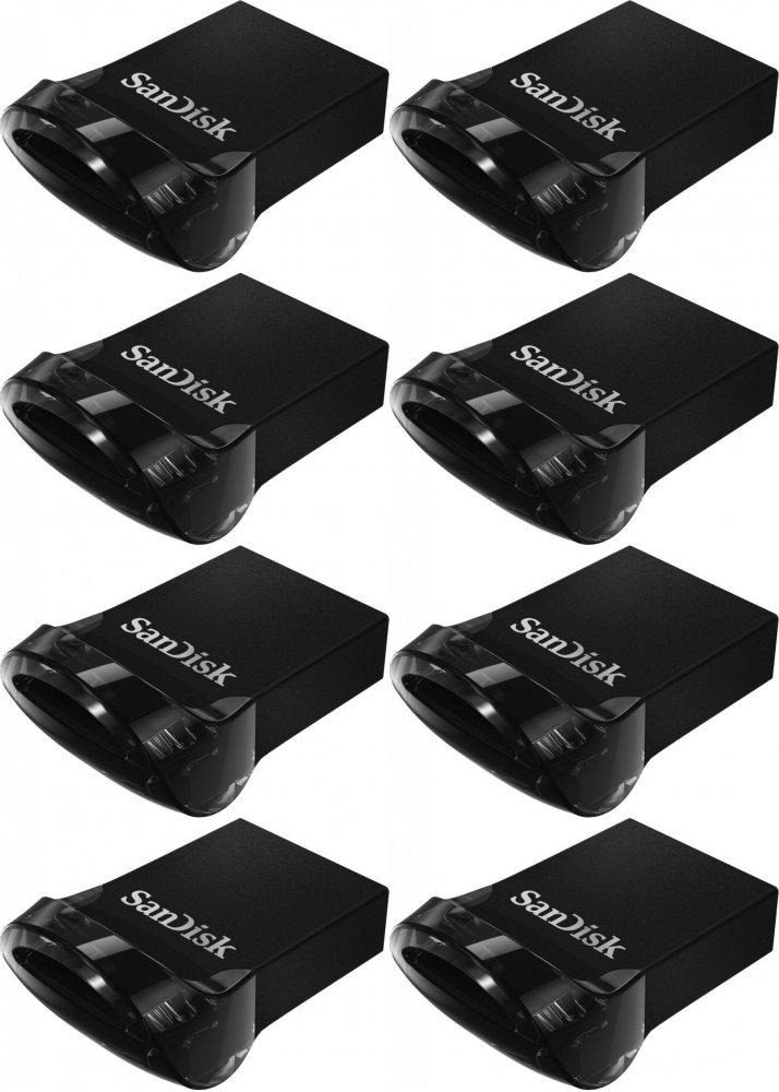 8x Pendrive SanDisk Ultra Fit, 32GB, USB 3.1, czarny
