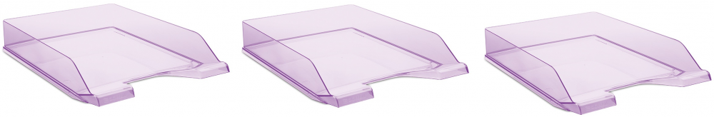 3x Półka na dokumenty Donau, A4, plastikowa, fioletowy