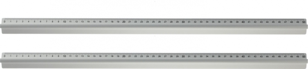 2x Linijka aluminiowa Leniar, z uchwytem, 50cm