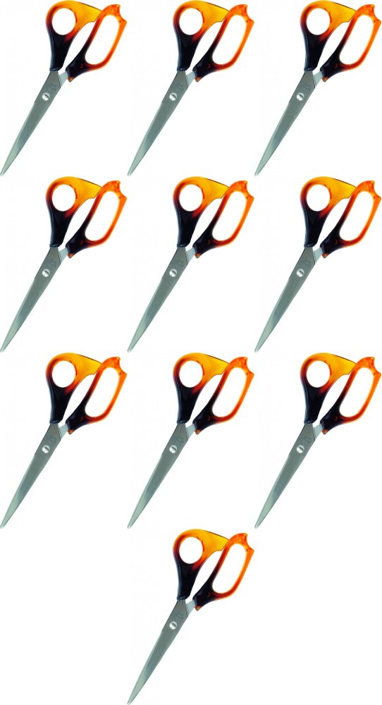 10x Nożyczki biurowe Grand, 17.5cm, bursztynowy