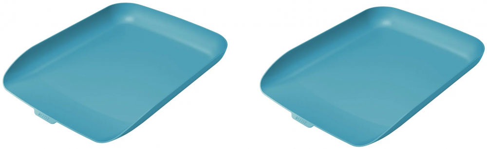 2x Półka na dokumenty Leitz Cosy, A4, plastikowa, niebieski