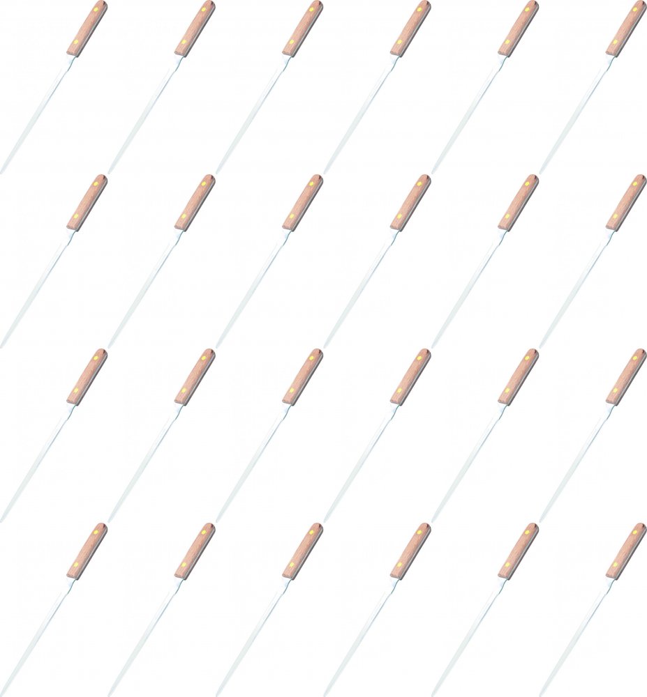 24x Nóż do kopert z drewnianą rączką Office Products, 25cm, brązowy