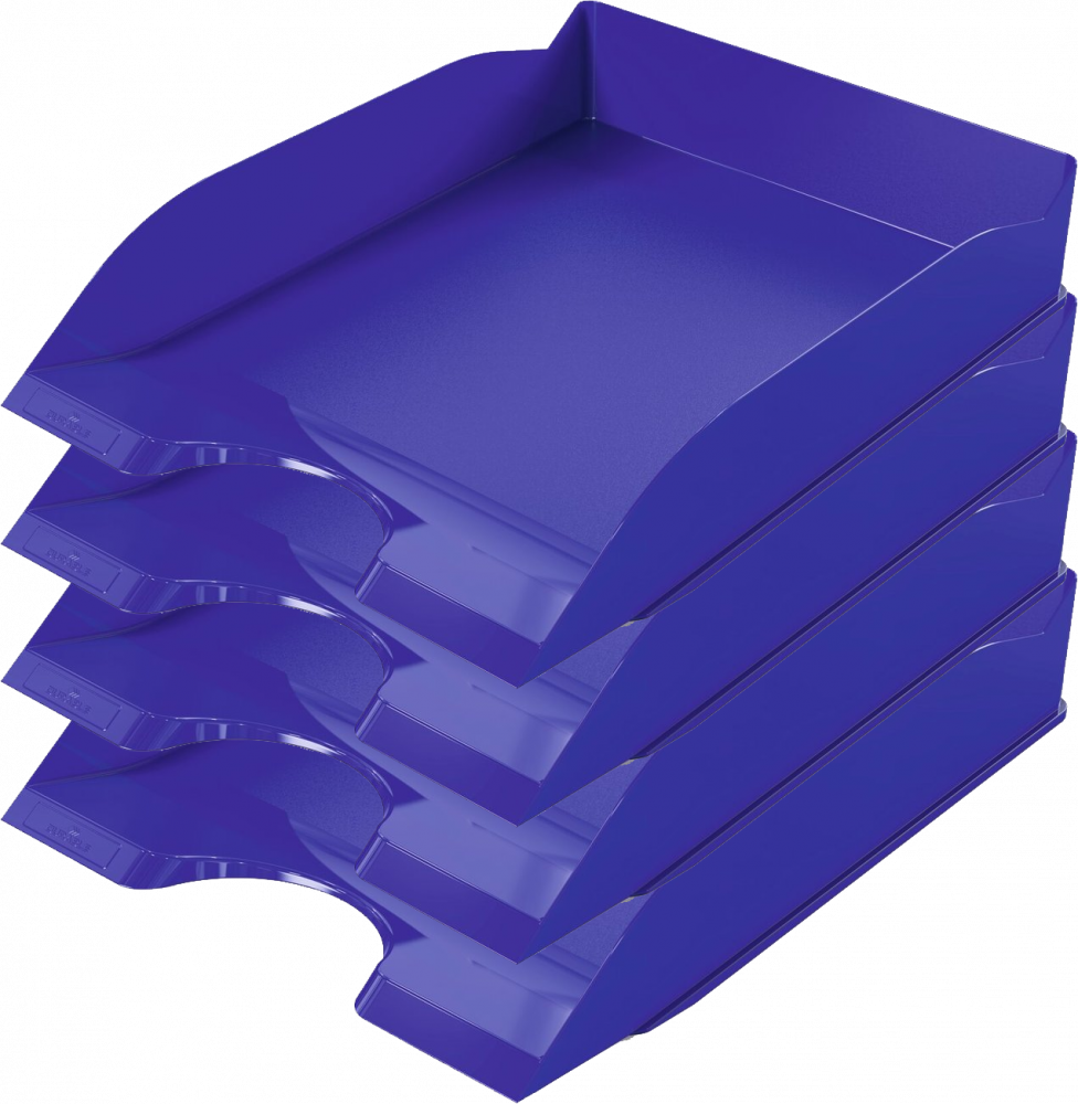 4x Półka na dokumenty Durable Basic, A4, plastikowa, niebieski