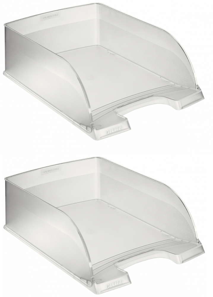 2x półka na dokumenty Leitz Plus Jumbo, A4, plastikowa, przezroczysty