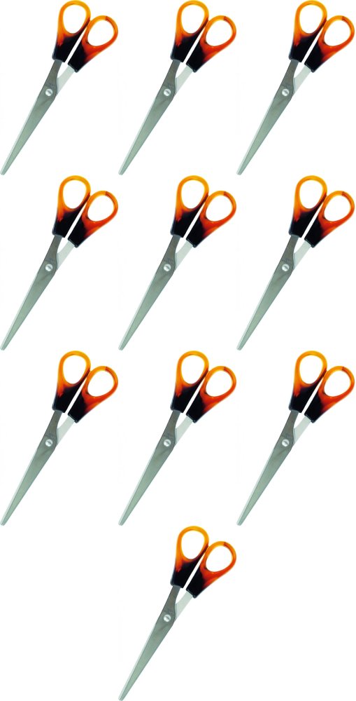 10x Nożyczki biurowe Grand, 16cm, bursztynowy