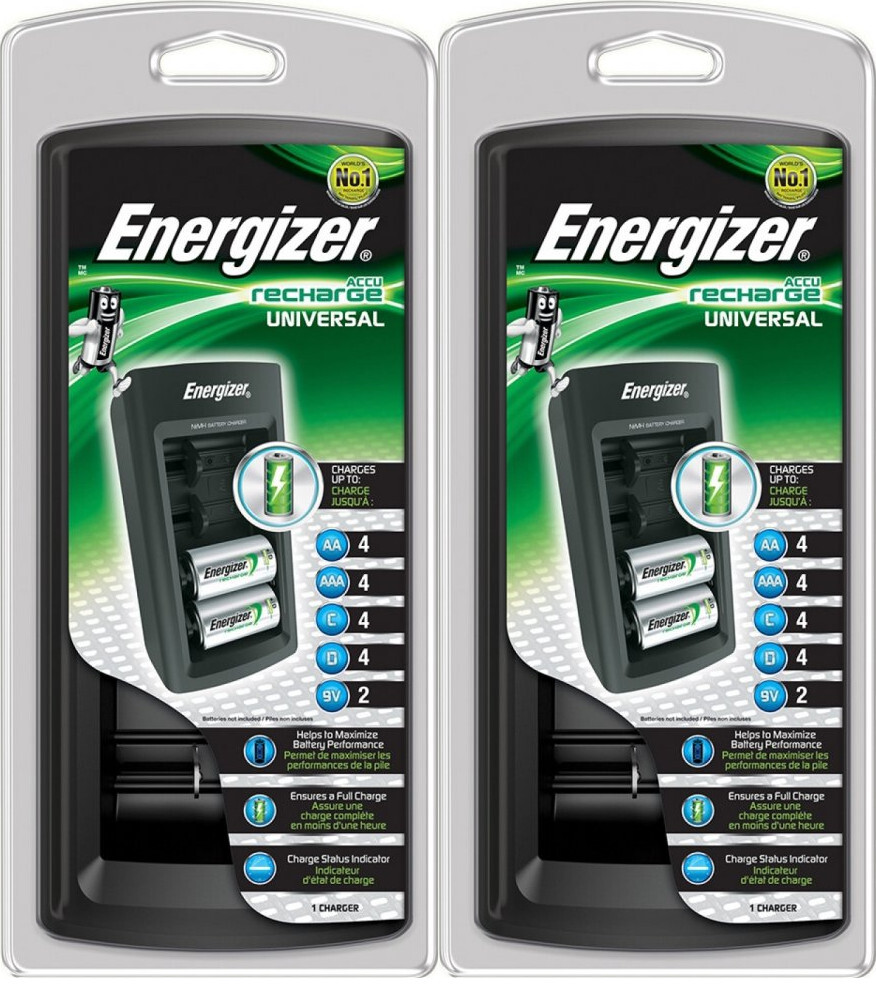 2x Ładowarka Energizer Universal, 4 kanały, czarny