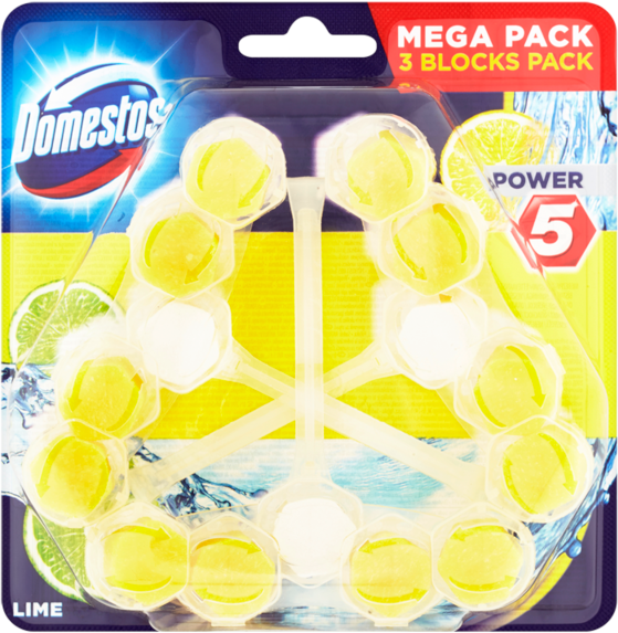 Zawieszka do WC Domestos Power 5, lime, 3x50g