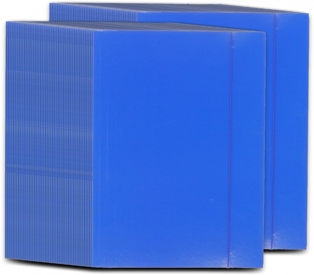 100x Teczka kartonowa z gumką Barbara, A4, 3mm, niebieski
