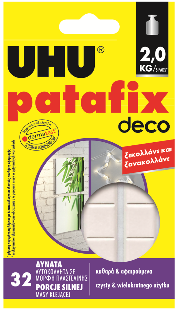 Masa mocująca UHU Patafix Deco, 32 porcje, beżowy