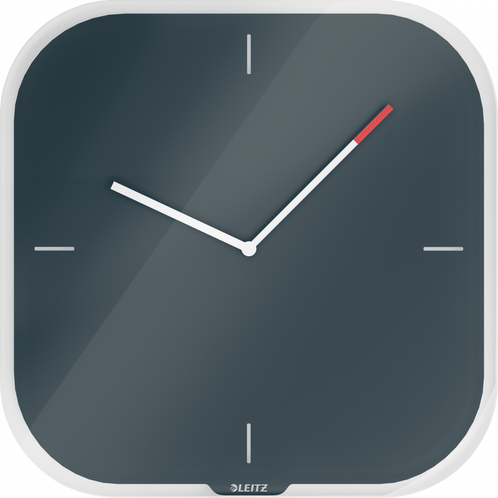 Zegar ścienny Leitz Cosy, 30x30x4cm, aksamitny szary