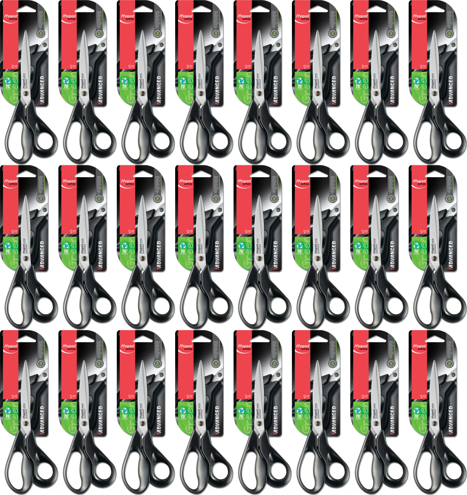 24x Nożyczki biurowe Maped Advanced Green, 21cm, czarny