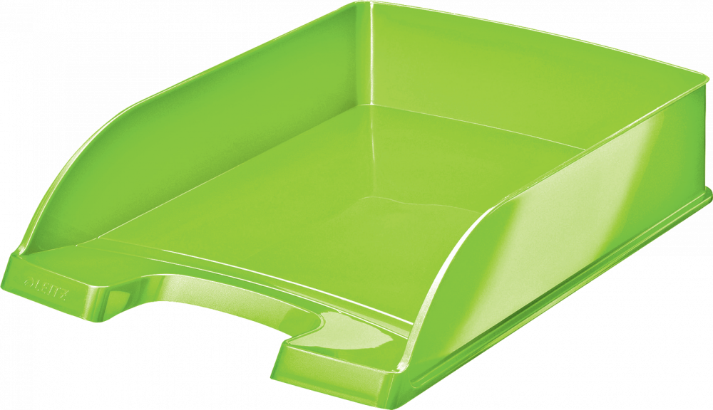Półka na dokumenty Leitz Wow Plus, A4, plastikowa, zielony metalik