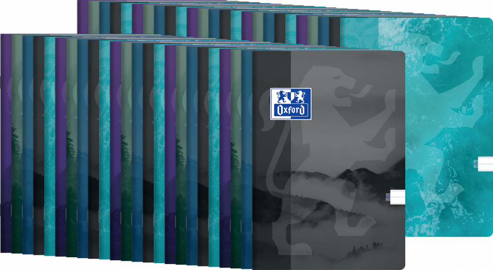 60x Zeszyt w linie Oxford Teen, A5, miękka oprawa, 32 kartki, mix wzorów