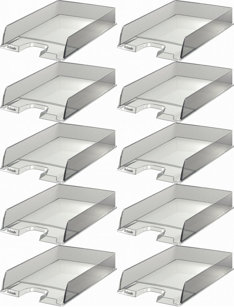 10x Półka na dokumenty Esselte Europost, A4, plastikowa, przezroczysty