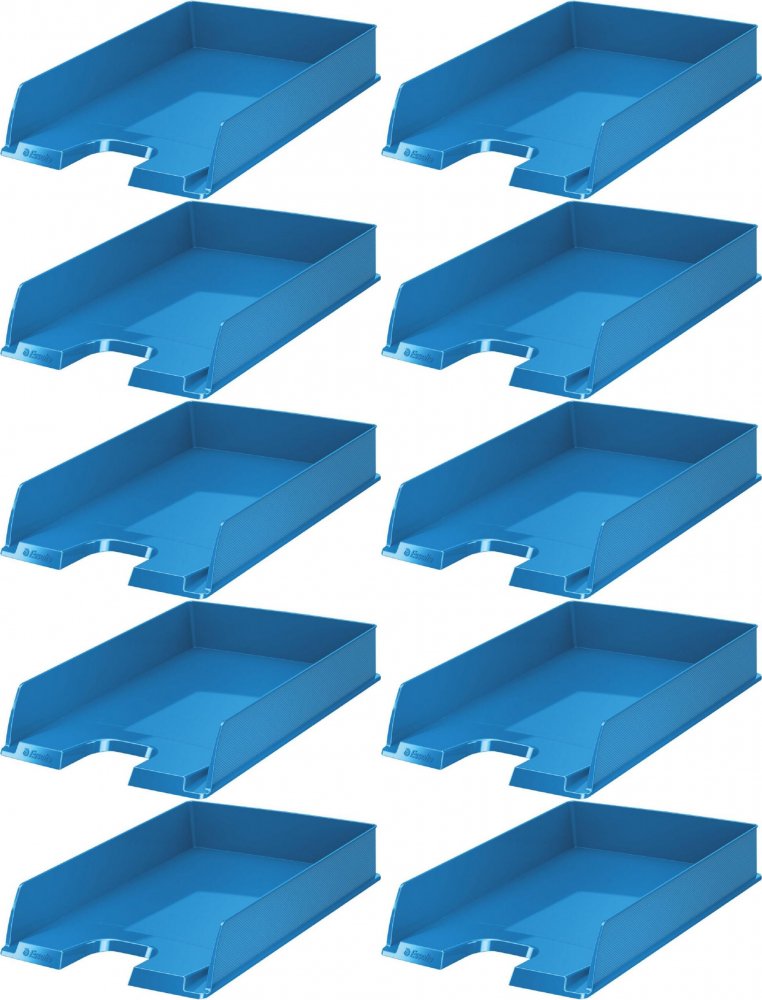 10x Półka na dokumenty Esselte Europost Vivida, A4, plastikowa, niebieski
