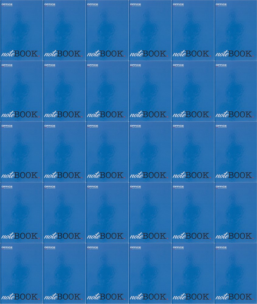 30x Brulion w kratkę Office Products, A5, twarda oprawa, 96 kartek, mix kolorów