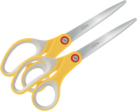2x Nożyczki biurowe Leitz Cosy powlekane tytanem, 20.5cm, żółty