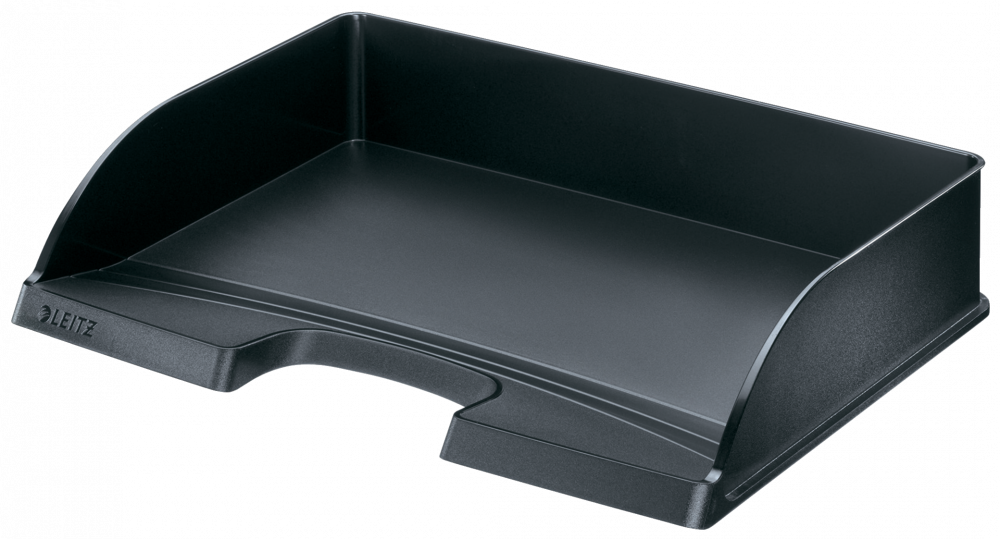 Półka na dokumenty Leitz Plus, długi bok otwarty, A4, plastikowa, czarny