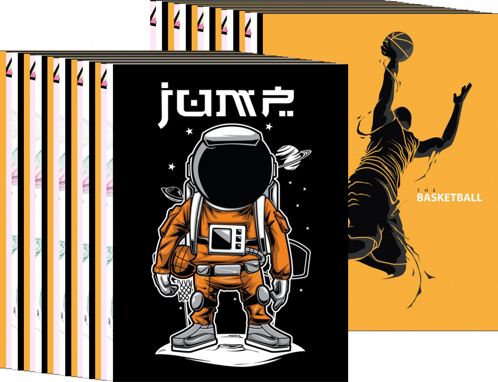 40x Zeszyt w linie Gimboo, A5, 32 kartki, mix wzorów