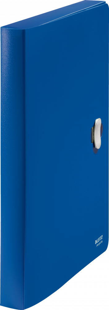 Teczka poszerzana Leitz Recycle, A4, 38mm, na klips, niebieski