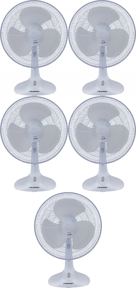 5x Wentylator biurkowy Blaupunkt ATF401, średnica 30cm, biały