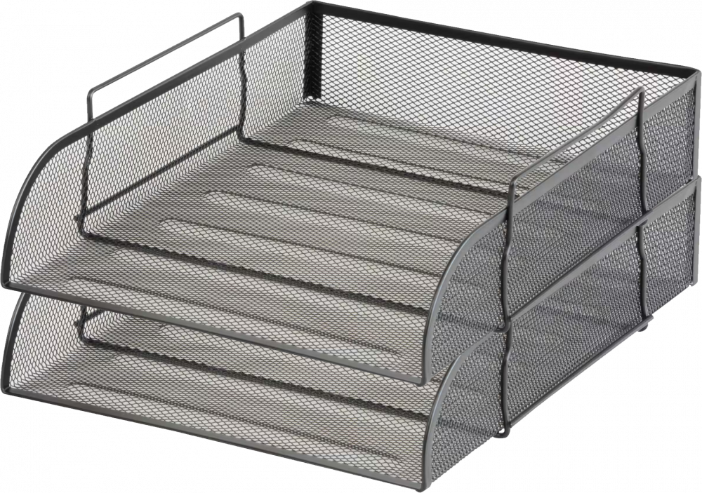 2x Półka na dokumenty Viking, A4, druciana, czarny