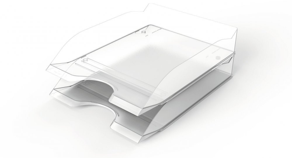 2x Półka na dokumenty Durable Basic, A4, plastikowa, przezroczysty