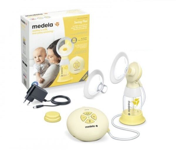 Elektryczny odciągacz pokarmu, laktator Medela Swing Flex, żólty