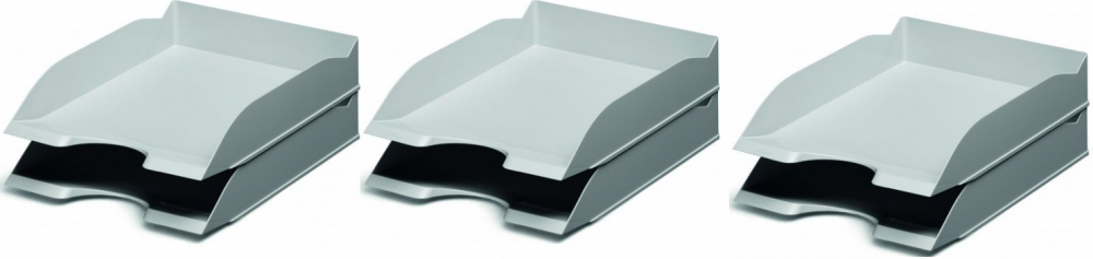 6x Półka na dokumenty Durable ECO, A4, plastikowa, szary