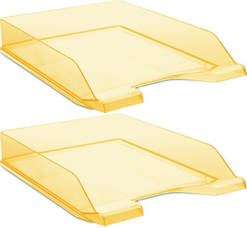 2x Półka na dokumenty Donau, A4, plastikowa, pomarańczowy