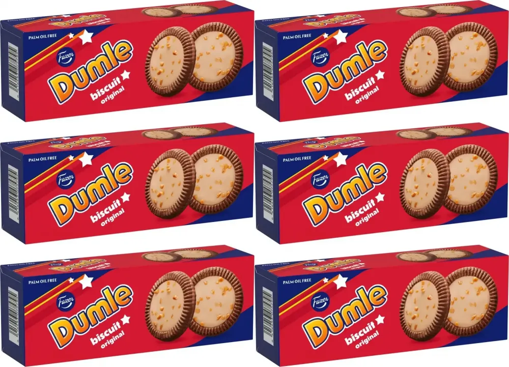 6x Ciastka Fazer Dumle Original Biscuits, 120g