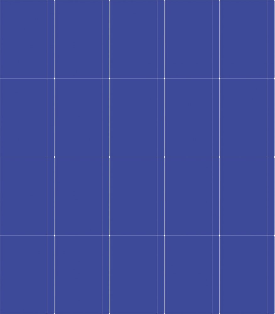 20x Teczka kartonowa z gumką Interdruk, A4 +, 300g/m2, granatowy