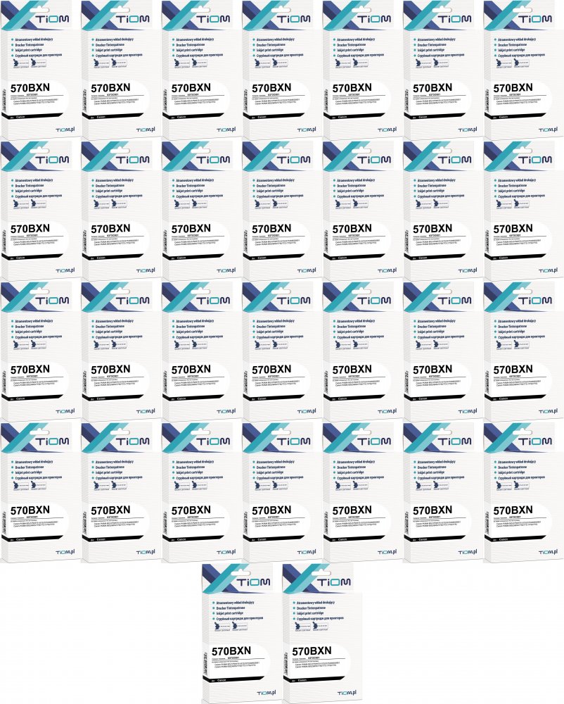 30x Tusz Tiom Ti-C570BX (PGI-570BK), 500 stron, black (czarny)