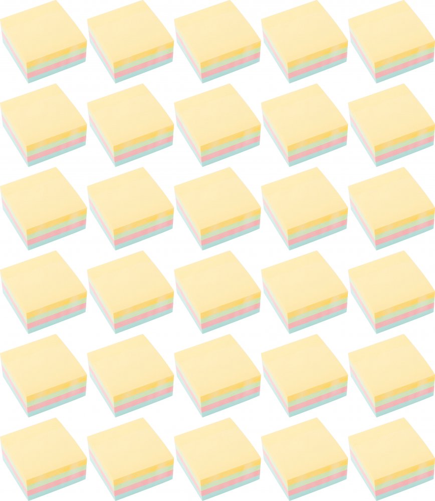 120x Karteczki samoprzylepne D.Rect, 76x76mm, 400 karteczek, mix kolorów pastelowych