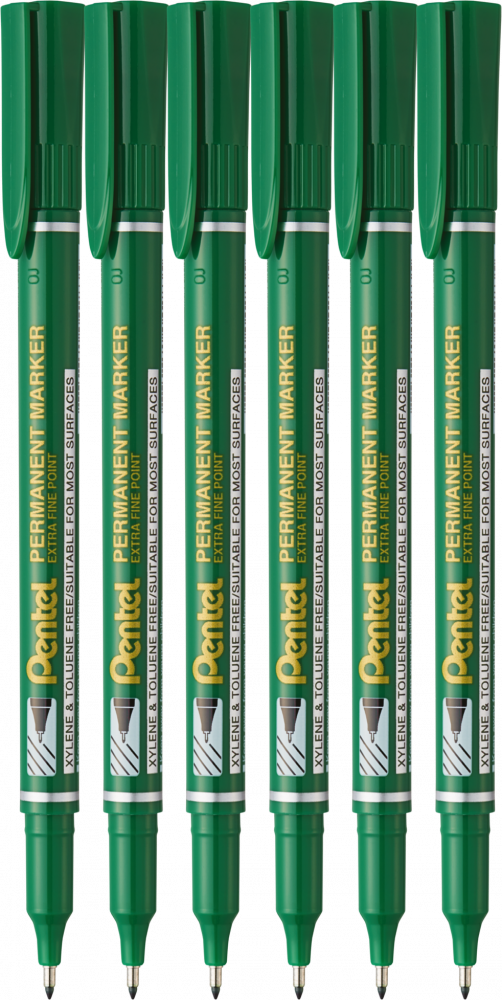 6x Foliopis Pentel NF450, okrągła, 1.6mm, zielony