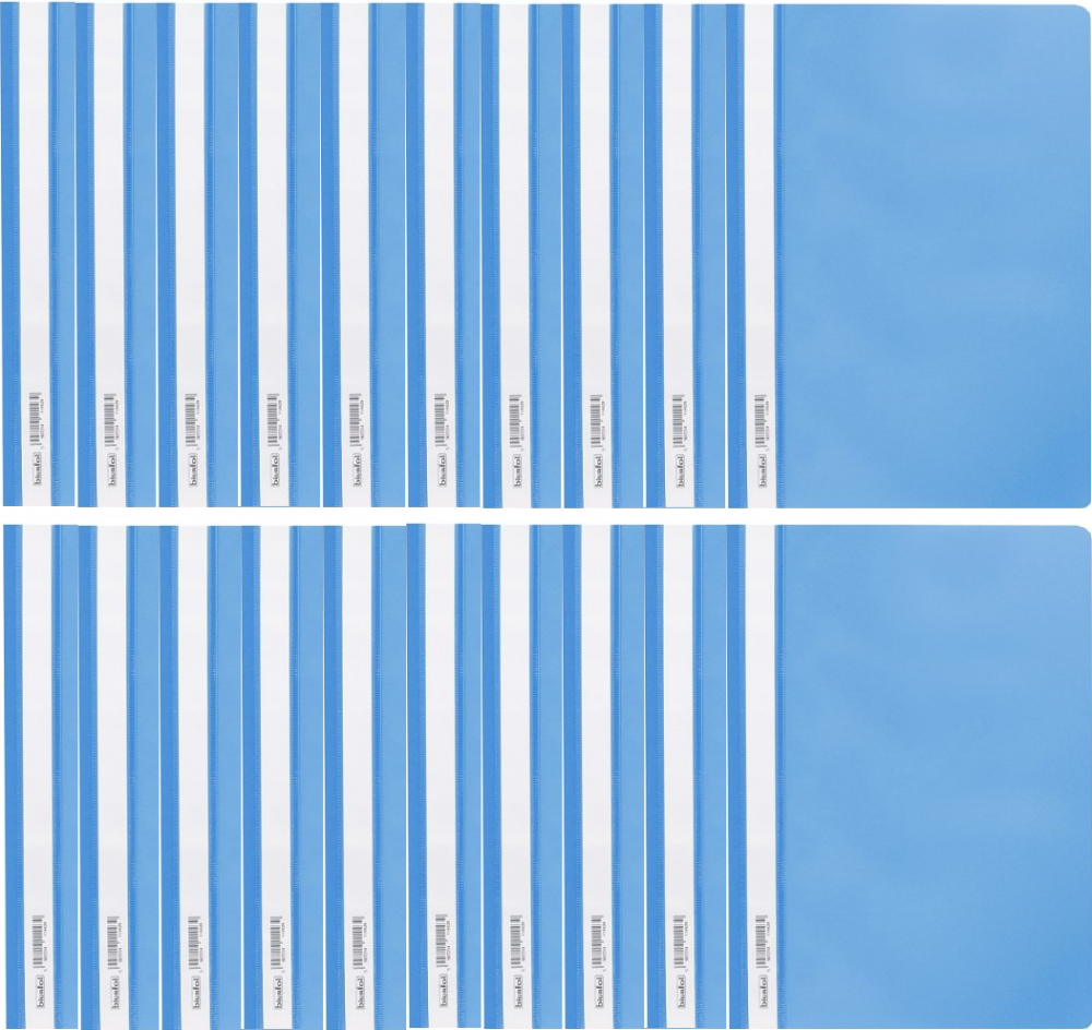 20x skoroszyt plastikowy bez oczek Biurfol, miękki, A4, niebieski