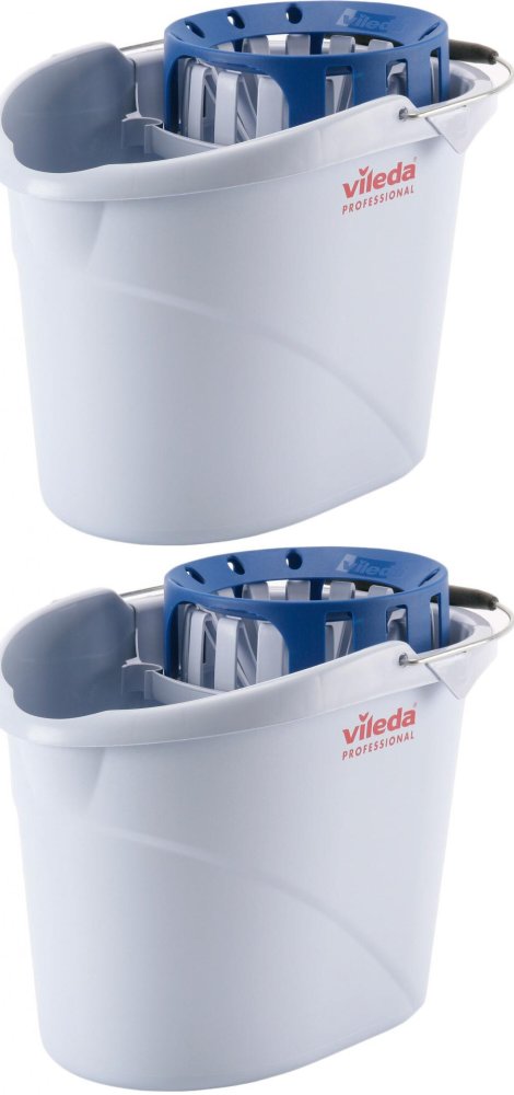 2x Wiadro z wyciskarką Vileda Professional SuperMop, 10l, niebieski