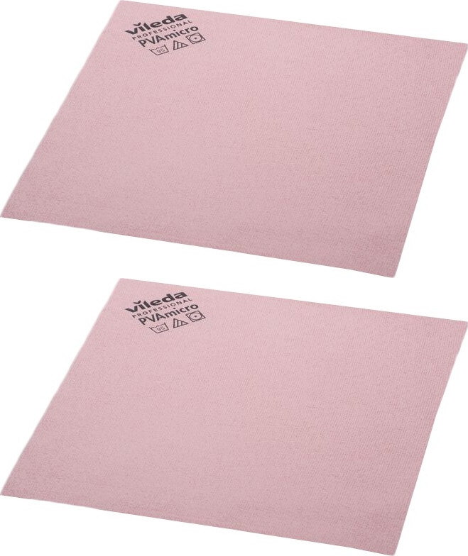 2x Ścierka Vileda Professional PVA micro, mikrowłókna PVA, 35x38cm, 1 sztuka, czerwony