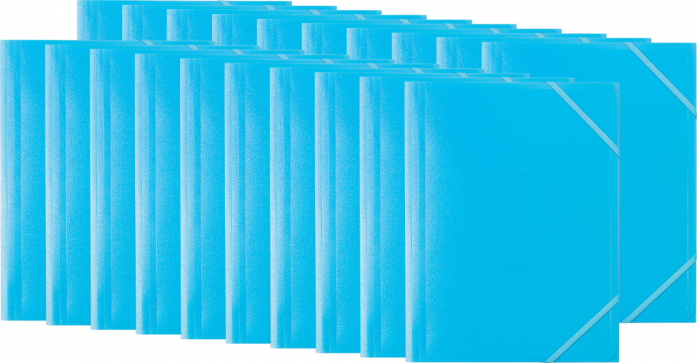 20x Teczka plastikowa z narożną gumką Viking, A4, 30mm, niebieski