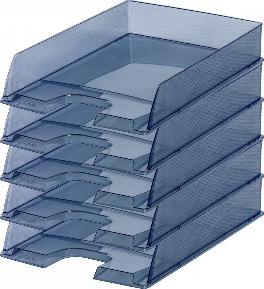 5x Półka na dokumenty Esselte Europost, A4, plastikowa, dymny